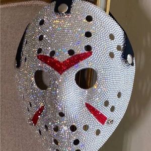 Rhinestone Bling Halloween Friday the 13th hockey mask